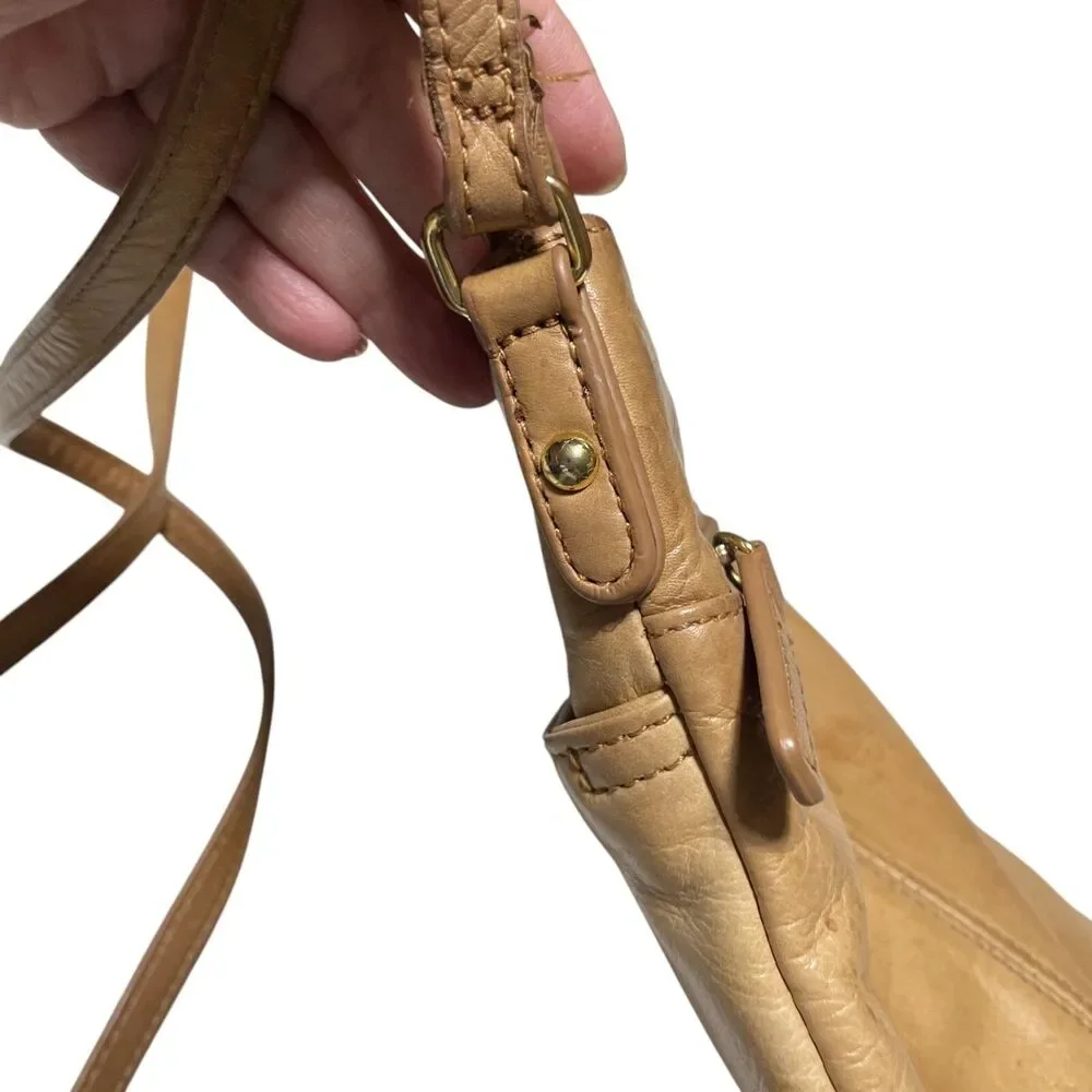 Margot Tan Leather Cross Body Handbag Adjustable Strap‎ (read description)